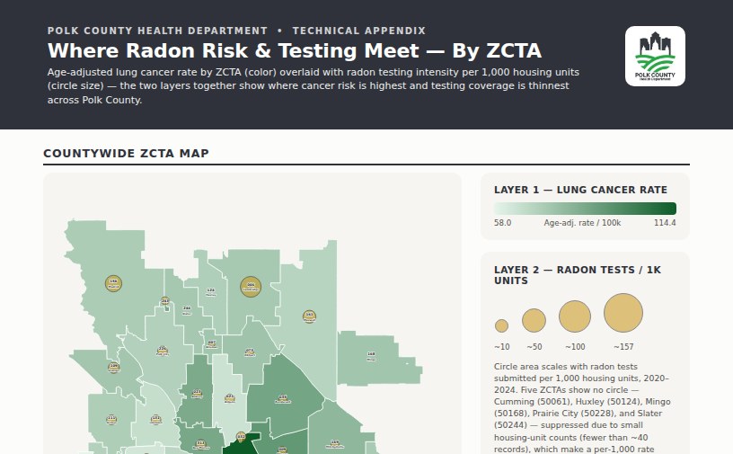 Polk County Radon Program — ZCTA Map